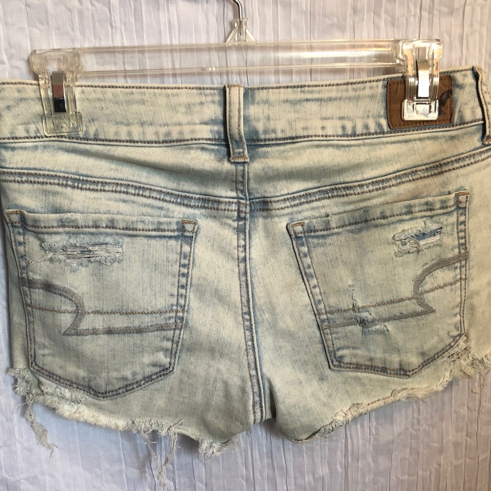 AMERICAN EAGLE lot of 2 denim shorts & Express size XS colorful tank top - Picture 6 of 15
